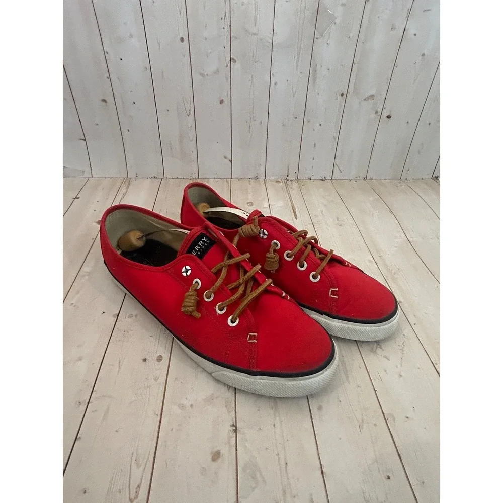 Sperry Top Siders Women's Canvas Red Boat Shoes STS92804 Sneakers Size US 11